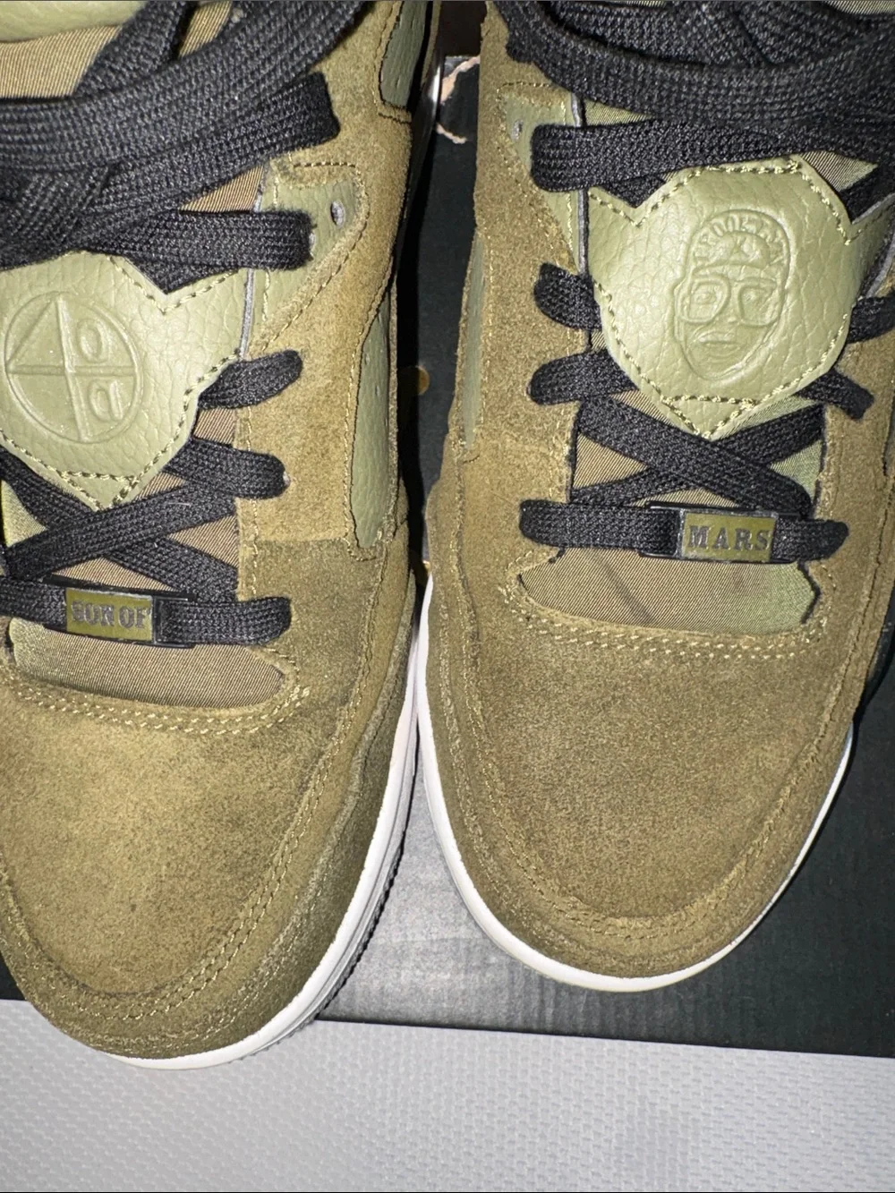 Jordan Son of Mars  Men’s Olive Green and Black High-Top Sneakers